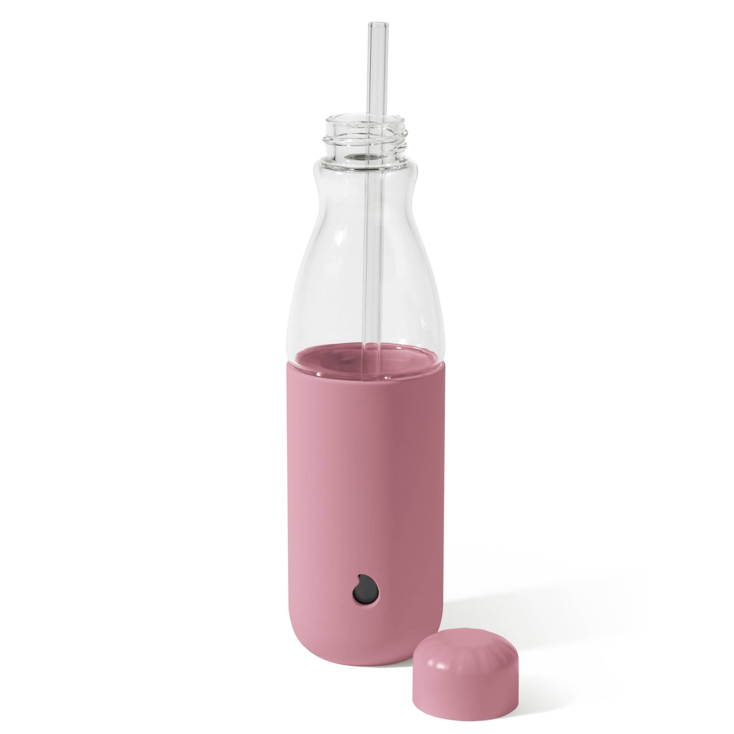 glass-original-bottle-18oz-t1 18oz_Dusty_Pink_Glass_Original_Bottle_Front_Cap_Off_Straw_In_Front_Cap_On_Straw_In.jpg